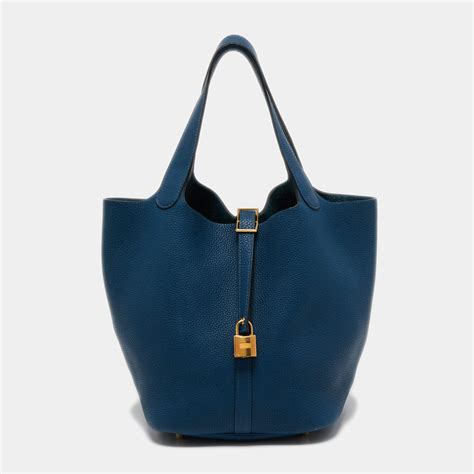 hermes deep blue picotin|picotin bag Hermes.